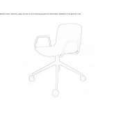 Chair with 4-star "Office" base, wheels and armrests Tarcal
