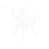 Fabric reception chair with armrests Capizzi