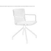 Swivel fabric chair with armrests Meyssac