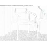 Ash chair with armrests Ziri