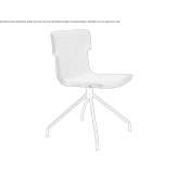 Swivel fabric chair on trestles Meyssac