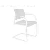 Upholstered chair on supports, stackable Magrath
