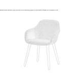 Upholstered chair with armrests Moonah