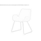 A chair based on a sled with armrests Osesti