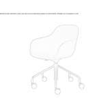 Swivel chair with a five-star base and armrests Moonah