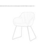 Upholstered chair based on a sled Moonah