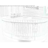 Round leather reception counter with built-in lights Bulancak