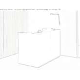 Modular reception desk with built-in lighting Pias