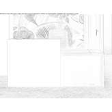 Reception desk made of melamine and varnish Horning