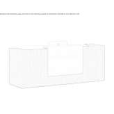 Modular reception counter made of wooden veneer Tigy