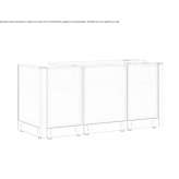 Modular reception counter with etched glass and metal frame Zepperen