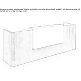 Reception desk in melamine-coated chipboard with built-in lighting Pedernec