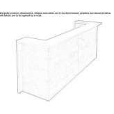 Reception desk made of melamine-coated chipboard Granbury