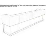 Wooden reception counter with built-in lighting Lunik