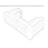 Wooden reception counter with built-in lighting Granados