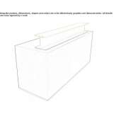 Reception desk made of melamine-coated chipboard Rubizhne