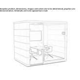 Office booth made of acoustic fabric with built-in lighting Ortisei