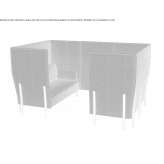 Sectional sofa with high backrest Tertenia