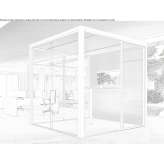 Acoustic office booth with built-in lighting Izabelin