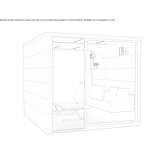 Office booth made of acoustic fabric with built-in lighting Ortisei