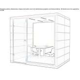 Conference capsule made of acoustic fabric with built-in lighting Ortisei