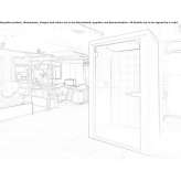 Acoustic telephone booth with built-in lighting Orria