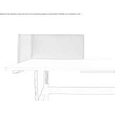 Desk partition made of sound-absorbing fabric Mumpf
