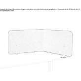 Sound-absorbing felt partition for the desktop Hirwaun