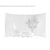 Sound-absorbing, free-standing office screen made of recycled PET material Amras