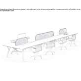 Sound-absorbing partition wall for Moss workstation Vohl