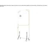 Freestanding office screen on wheels Lurano