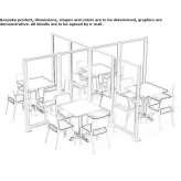 Freestanding mobile modular office screen Inverkip