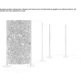 Modular office screen made of polycarbonate Chassors