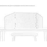 Sound-absorbing mobile partition wall made of recycled PET Crowland