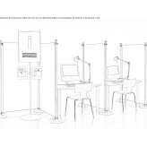 Spacers with sound-absorbing and bacteriostatic fabric Rudo