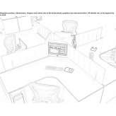 Desktop divider made of polyester fiber Foehren