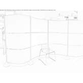 Trevira® CS free-standing office screen Foehren