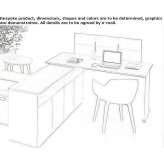 Desktop divider made of polyester fiber Foehren
