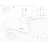 Desk partition made of sound-absorbing fabric Selero