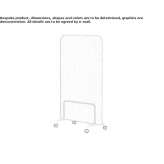 Freestanding fabric office screen on wheels Mixcum