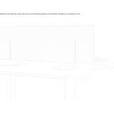 Desk partition made of sound-absorbing fabric Carpegna