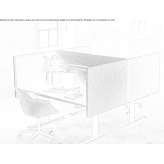 Sound-absorbing partition for the desktop Bojaca