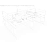 Desk partition made of glass and aluminum Alveley
