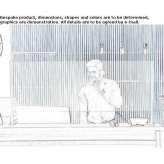 Glass and aluminum desk barrier Ivanesti