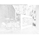 Freestanding MDF office screen Marinici