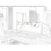 Sound-absorbing felt partition for the desktop Marinici