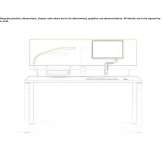 Modular desktop partition made of melamine Floris