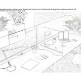 Modular glass partition for the desktop Floris