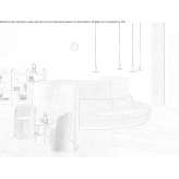 Office screen made of sound-absorbing fabric Minerbio