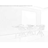 Acoustic wall panel in woven vinyl Fyllinge